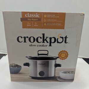 Crock-Pot 2-Quart Manual Slow Cooker – Stainless Steel, 3 Heat Settings